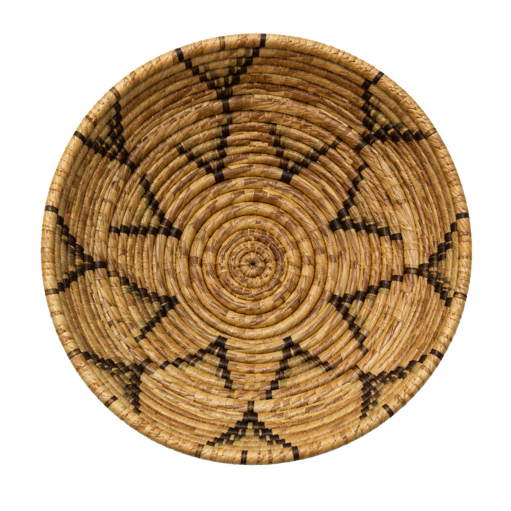 Hand-coiled sweetgrass basket